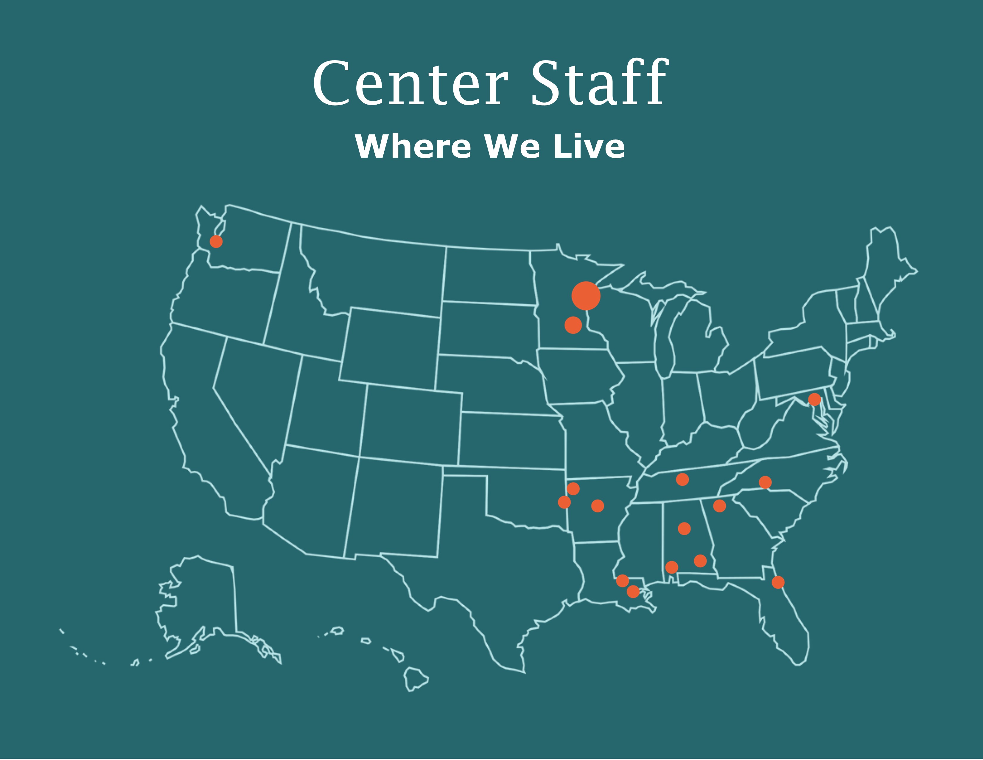 Map of where employees live