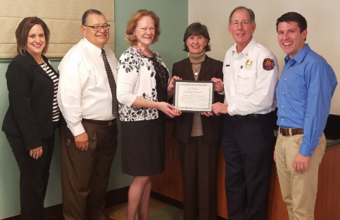 Executives and staff from Carondolet Holy Cross Hospital accept CAH Recognition award from the Arizona Flex Program