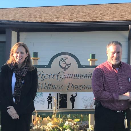 Ben Moore III, River Hospital, CEO; Karen Madden, New York State (NYS) Department of Health (DOH), Office of Rural Health Director; Brad Frey, RCWP Director; Helen Smith, NYS DOH, Office of Rural Health Flex Coordinator