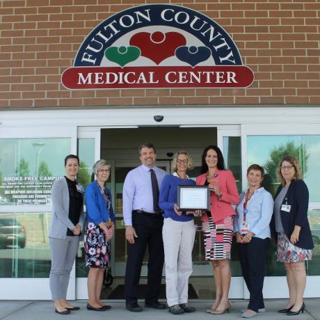 Nicole Earley, SCM Trainer; Kim Slee, COO; Mike Makosky, CEO; Elizabeth Gotwals, Fulton Behavioral Health; Lanette Johnston, MS, BSN, RN, CHC, Pennsylvania Office of Rural Health; Becky Greenawalt, SCM Trainer; Deborah Shughart, CFO.