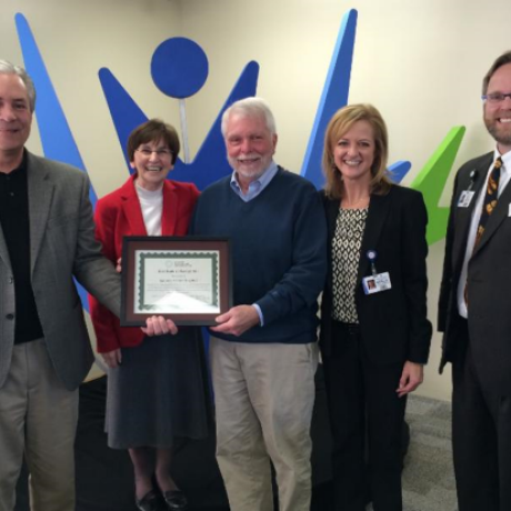 Sanpete Valley Hospital executives receive CAH Recognition Award from Utah Flex Program officer